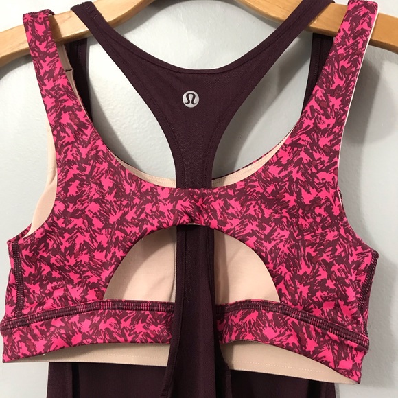 Lululemon All Sport Support Tank Sz 4 Burgundy - Picture 4 of 8